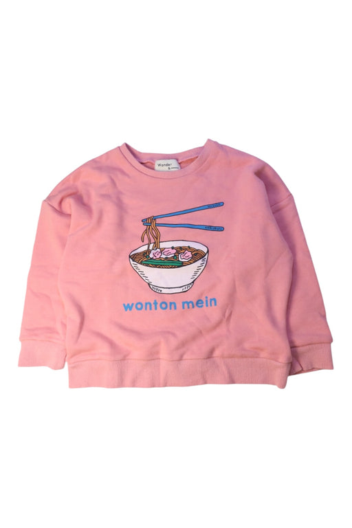 A Pink Crewneck Sweatshirts from Wander & Wonder in size 5T for girl. (Front View)