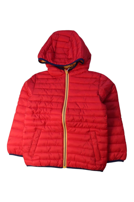 A Red Puffer/Quilted Jackets from Cadet Rousselle in size 3T for neutral. (Front View)