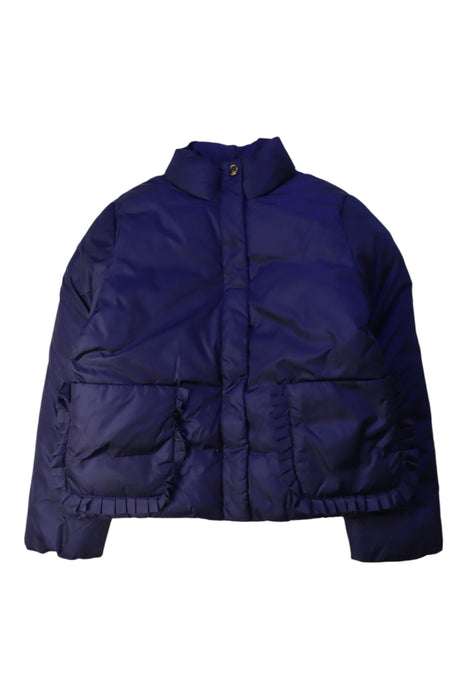 A Navy Puffer/Quilted Coats & Outerwear from Jacadi in size 8Y for girl. (Front View)