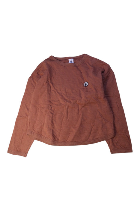A Brown Long Sleeve Tops from Petit Bateau in size 8Y for neutral. (Front View)