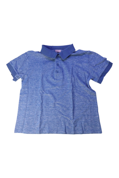A Blue Short Sleeve Polos from La Coqueta in size 10Y for boy. (Front View)