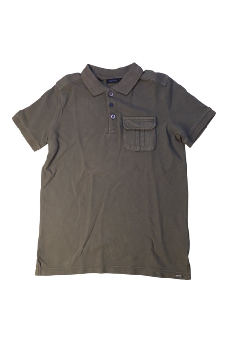 A Green Short Sleeve Polos from IKKS in size 8Y for boy. (Front View)