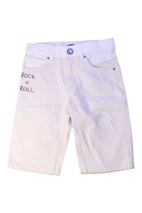 A White Shorts from IKKS in size 8Y for boy. (Front View)
