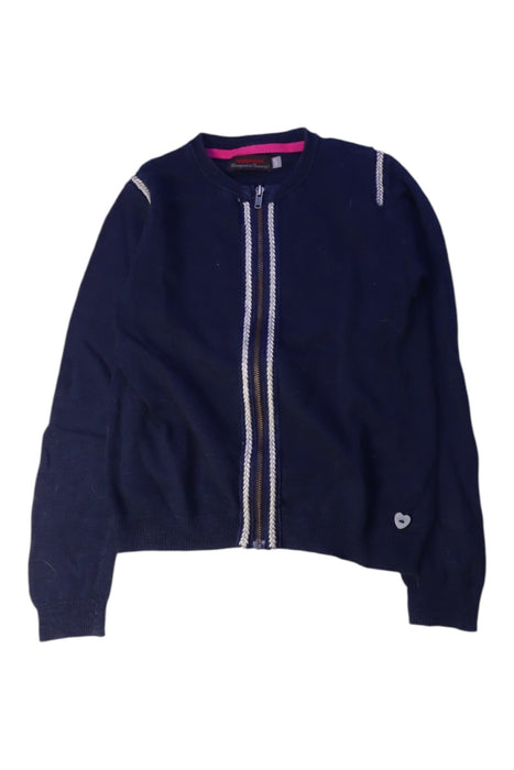 A Navy Cardigans from Catimini in size 5T for girl. (Front View)