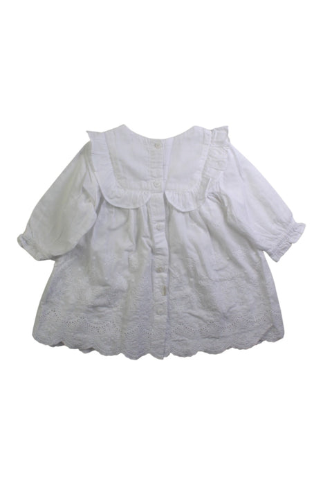 A White Long Sleeve Dresses from Ettoi in size 12-18M for girl. (Back View)