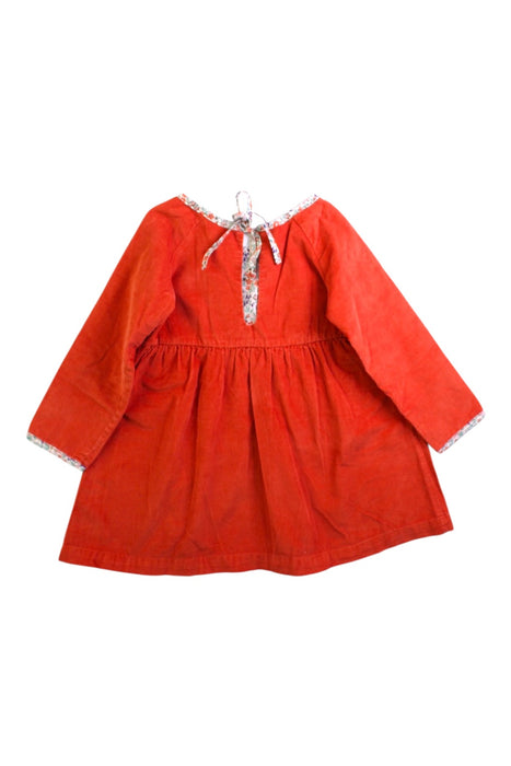 A Red Long Sleeve Dresses from Olivier London in size 12-18M for girl. (Back View)