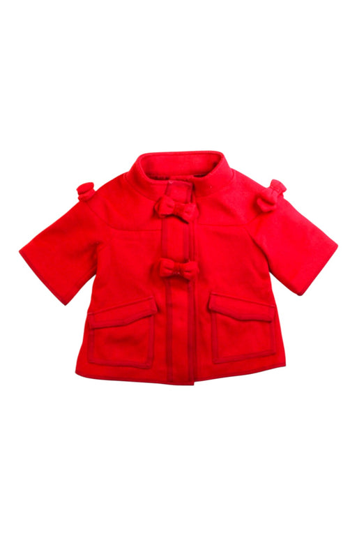 A Red Coats from Nicholas & Bears in size 12-18M for girl. (Front View)
