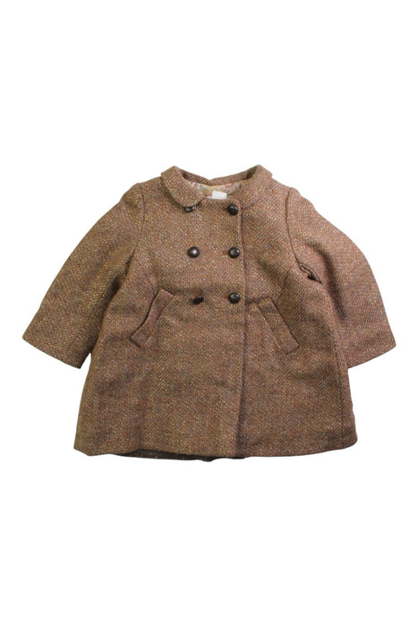 A Brown Coats from Bonpoint in size 12-18M for girl. (Front View)