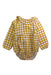 A Yellow Long Sleeve Rompers from Olivier London in size 12-18M for girl. (Front View)
