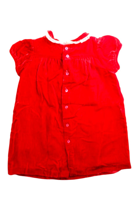 A Red Short Sleeve Dresses from Bonpoint in size 12-18M for girl. (Back View)
