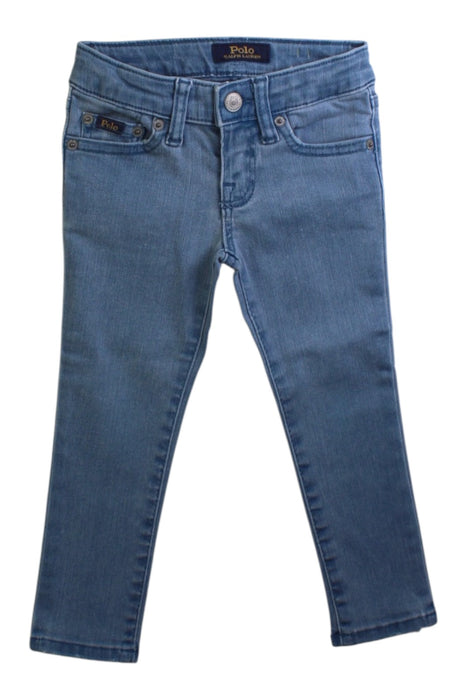 A Blue Jeans from Polo Ralph Lauren in size 2T for girl. (Front View)