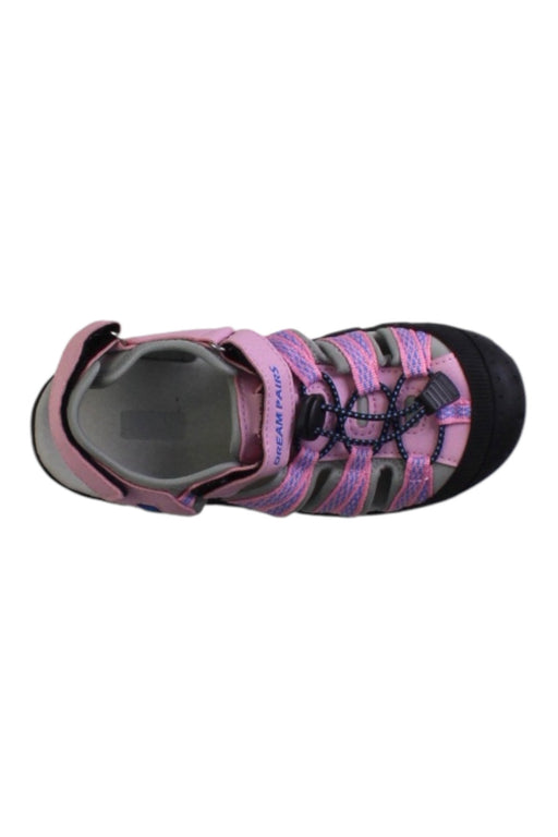 A Pink Sandals from Dream Pairs in size 7Y for girl. (Front View)