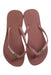 A Burgundy Flip Flops from Havaianas in size 10Y for girl. (Back View)