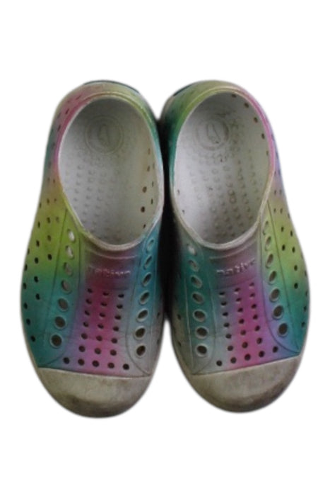 A Multicolour Sneakers from Native Shoes in size 3T for girl. (Back View)