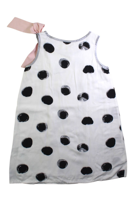 A White Sleeveless Dresses from Momonittu in size 8Y for girl. (Back View)