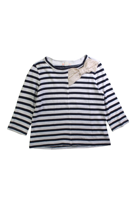 A Navy Long Sleeve Tops from Crewcuts in size 4T for girl. (Front View)