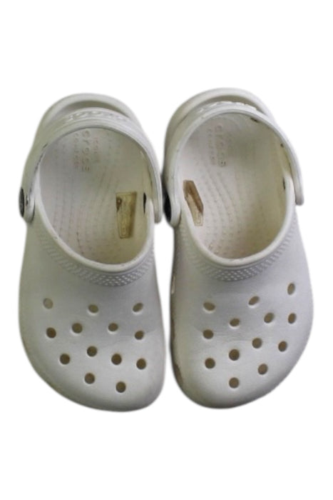 A White Slip Ons from Crocs in size 3T for neutral. (Back View)