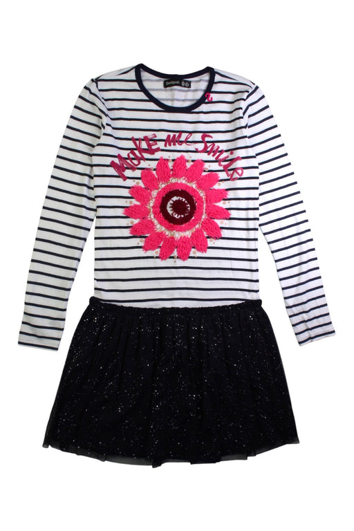 A Black Long Sleeve Dresses from Desigual in size 11Y for girl. (Front View)
