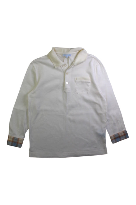 A Ivory Long Sleeve Polos from Nicholas & Bears in size 6T for boy. (Front View)