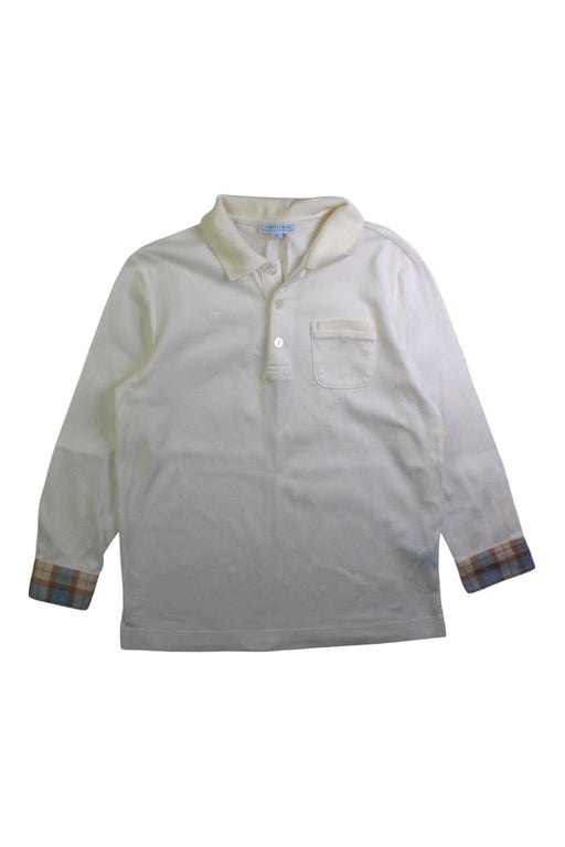 A Ivory Long Sleeve Polos from Nicholas & Bears in size 6T for boy. (Front View)
