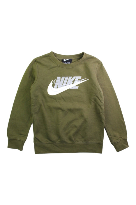 A Green Crewneck Sweatshirts from Nike in size 5T for boy. (Front View)