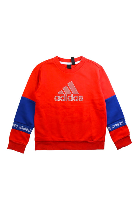 A Red Crewneck Sweatshirts from Adidas in size 5T for boy. (Front View)