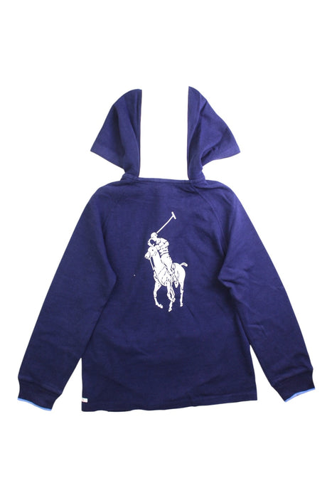 A Navy Buttoned Sweatshirts from Polo Ralph Lauren in size 6T for boy. (Back View)