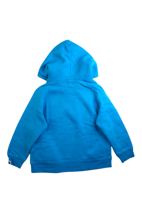 A Blue Hooded Sweatshirts from BAPE KIDS in size 5T for boy. (Back View)