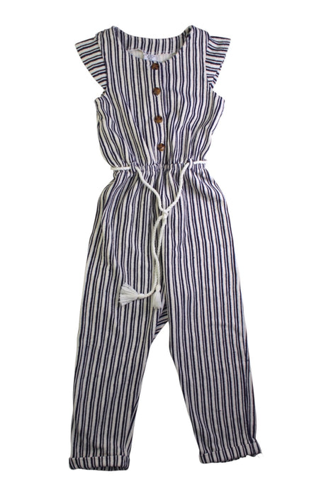 A Blue Sleeveless Jumpsuits from Charanga in size 5T for girl. (Front View)