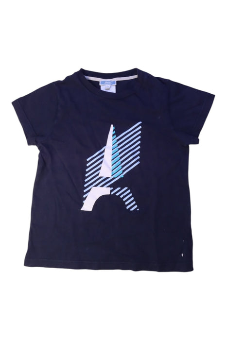 A Navy Short Sleeve T Shirts from Jacadi in size 6T for boy. (Front View)