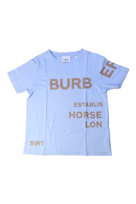 A Blue Short Sleeve T Shirts from Burberry in size 6T for boy. (Front View)