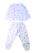 A White Pyjama Sets from Petit Bateau in size 3T for boy. (Front View)