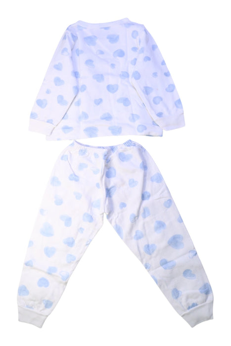 A White Pyjama Sets from Petit Bateau in size 3T for boy. (Back View)