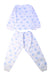A White Pyjama Sets from Petit Bateau in size 3T for boy. (Back View)