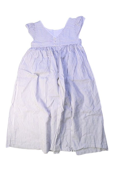 A Blue Sleeveless Dresses from Bonpoint in size 8Y for girl. (Back View)