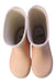 A Pink Rain Boots from Aigle in size 4T for girl. (Back View)