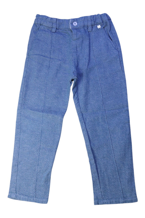 A Blue Casual Pants from Mayoral in size 4T for boy. (Front View)
