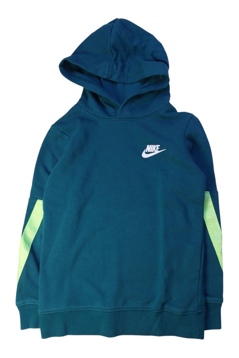 A Teal Hooded Sweatshirts from Nike in size 5T for boy. (Front View)