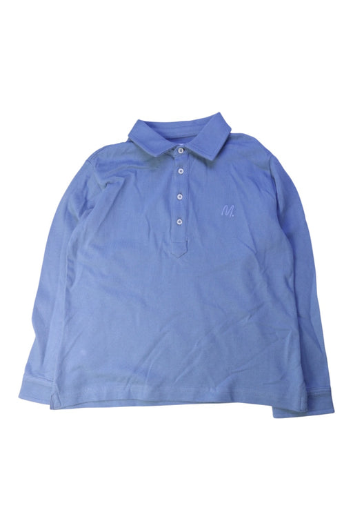 A Blue Long Sleeve Polos from Mayoral in size 7Y for boy. (Front View)