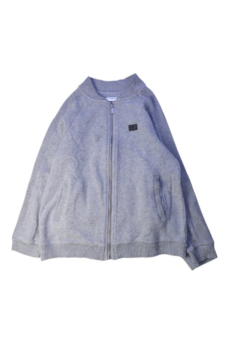 A Grey Zippered Sweatshirts from Mayoral in size 7Y for neutral. (Front View)