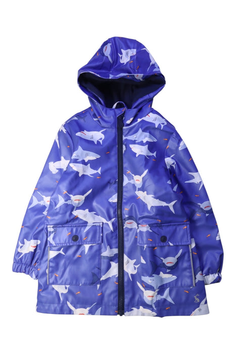 A Blue Rain Jackets from Joules in size 5T for boy. (Front View)