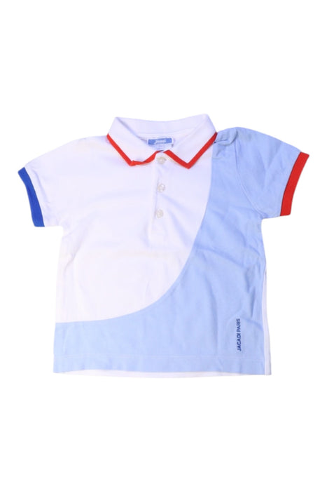 A White Short Sleeve Polos from Jacadi in size 3T for boy. (Front View)