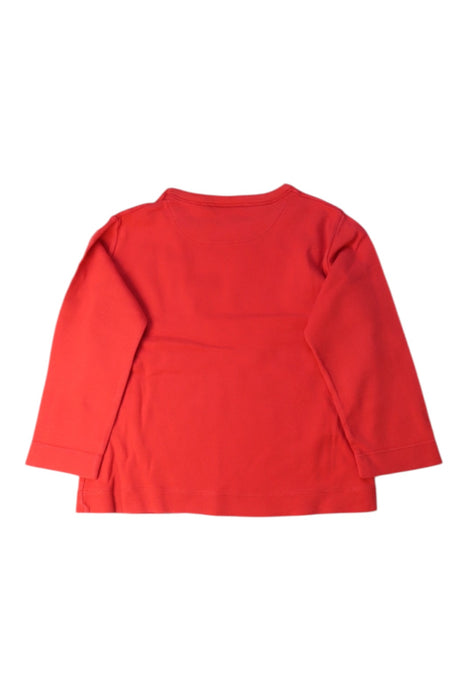 A Red Long Sleeve T Shirts from Petit Bateau in size 2T for boy. (Back View)