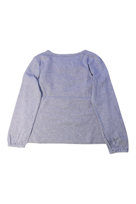 A Grey Long Sleeve Tops from Petit Bateau in size 4T for girl. (Back View)