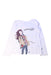 A White Long Sleeve T Shirts from Petit Bateau in size 6T for girl. (Front View)