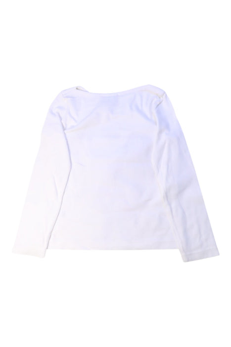 A White Long Sleeve T Shirts from Petit Bateau in size 6T for girl. (Back View)