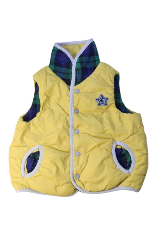 A Yellow Outerwear Vests from Hakka in size 4T for neutral. (Front View)