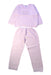 A Pink Pyjama Sets from Petit Bateau in size 6T for girl. (Front View)