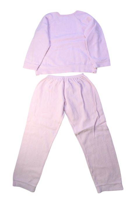 A Pink Pyjama Sets from Petit Bateau in size 6T for girl. (Back View)