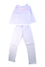 A White Pants Sets from Jacadi in size 6T for girl. (Front View)